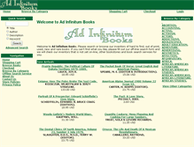 Tablet Screenshot of adinfinitumbooks.com